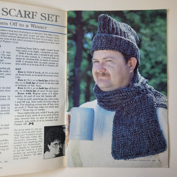 Annies Pattern Club No 22 Needle Craft Newsletter Booklet Hooked Pillow 1983 - Picture 4 of 9